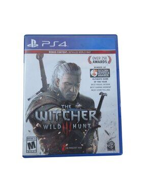 The Witcher 3 Wild Hunt PS4 (PlayStation 4, 2015) complete with map